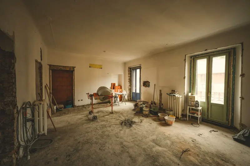 Interior em remodelação (fotografia ilustrativa)